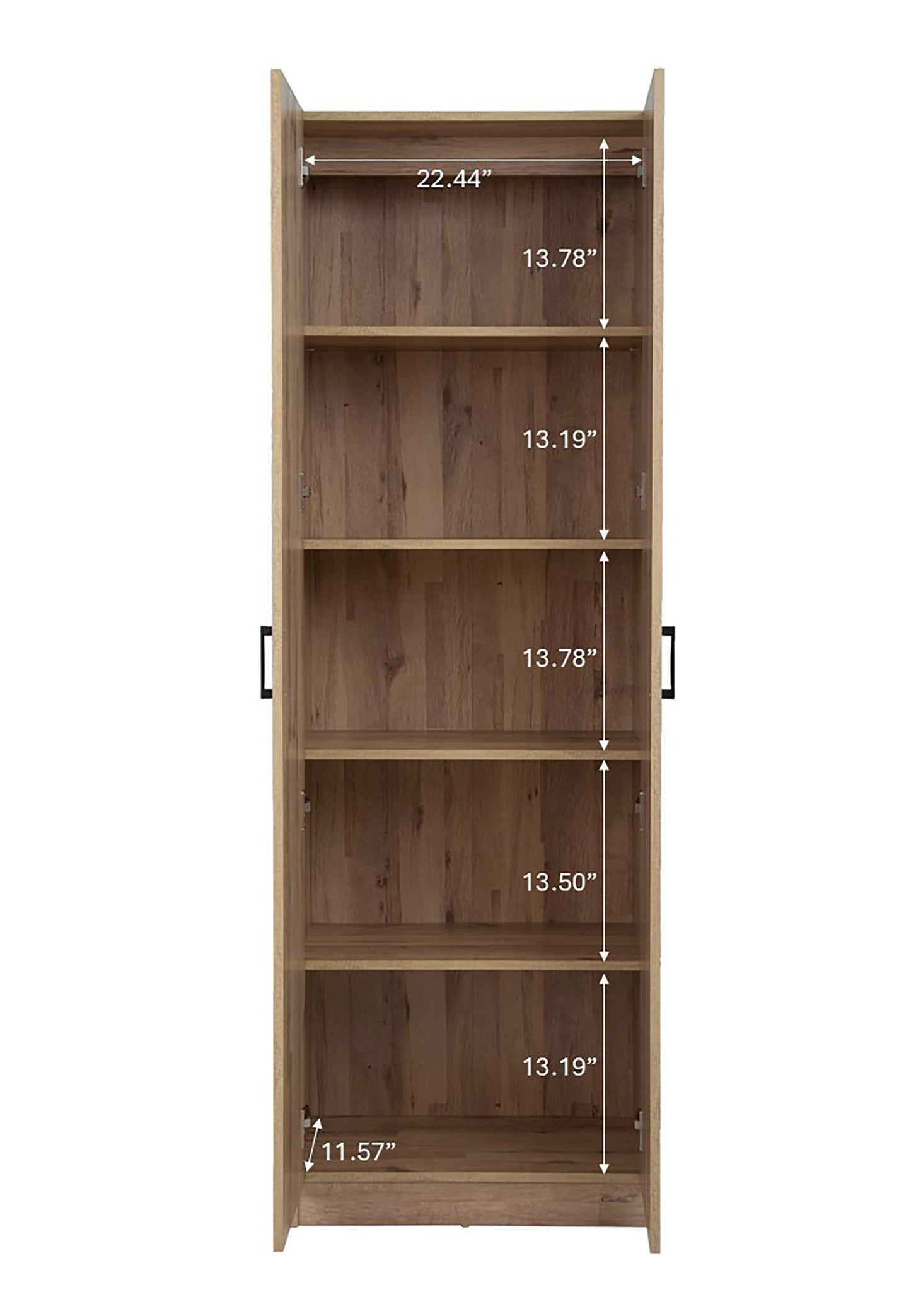 24 in. W x 71 in. H x 12 in. D 4-Shelf Wood Freestanding Cabinet