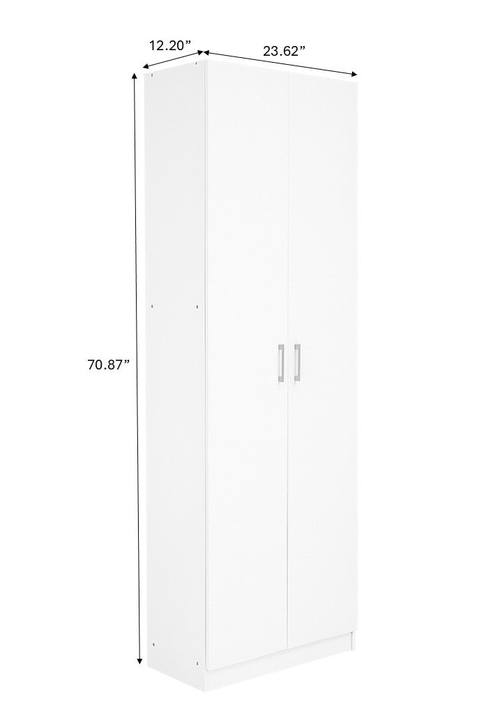 24 in. W x 71 in. H x 12 in. D 4-Shelf Wood Freestanding Cabinet
