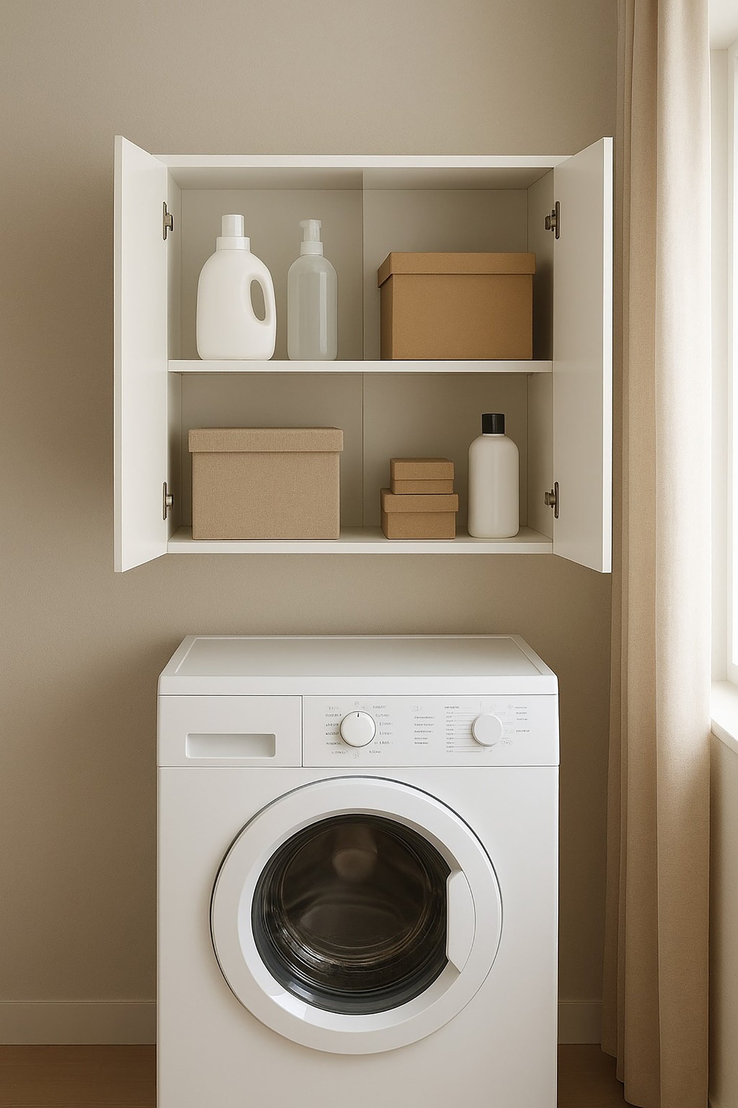 24 in. W x 12 in. D x 24 in. H Bathroom Storage Wall Cabinet in White Titanium