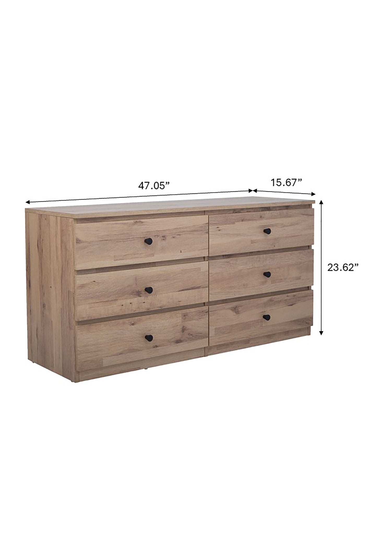 6-Drawer 47 in. Wide Chest of Drawers