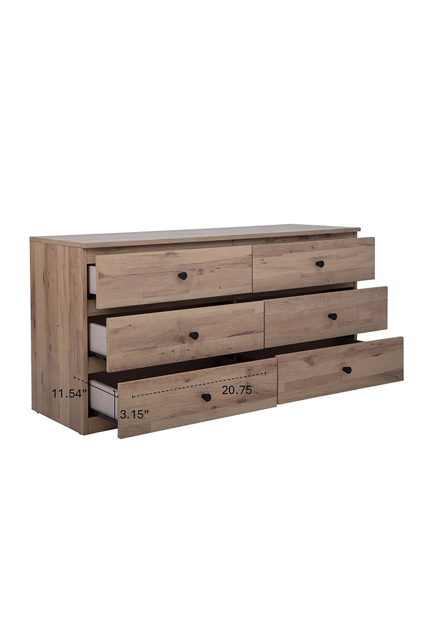 6-Drawer 47 in. Wide Chest of Drawers