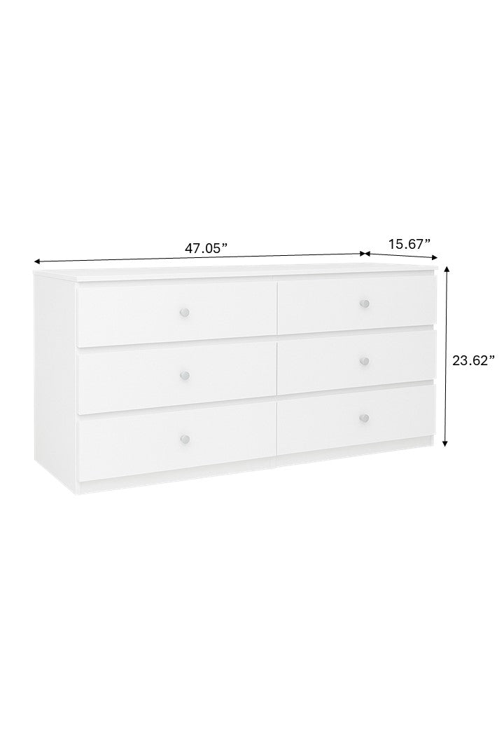 6-Drawer 47 in. Wide Chest of Drawers