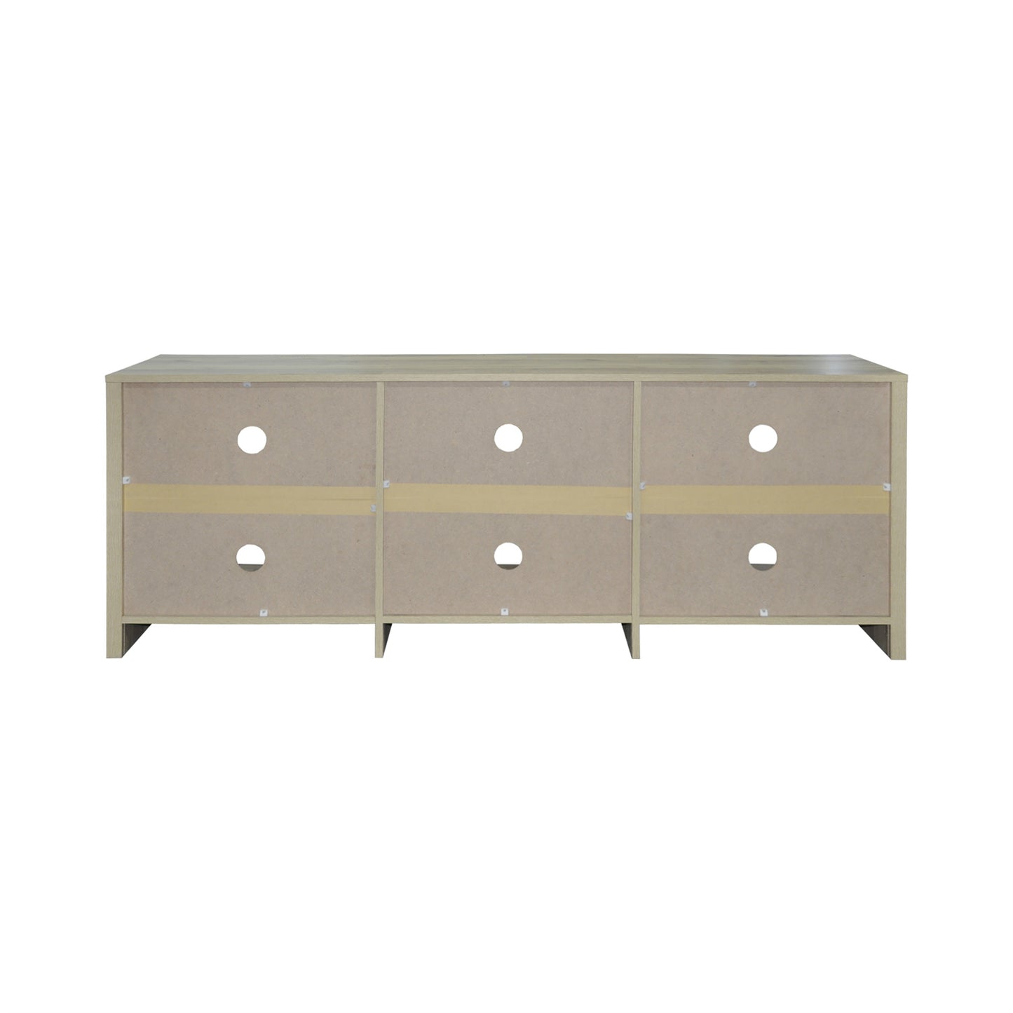 65 in. Modern TV Stand For TVs Up To 62" With 6 Open Shelves, Modern Entertainment Center With Storage, TV Console Table Media Cabinet For Living Room, Bedroom And Office