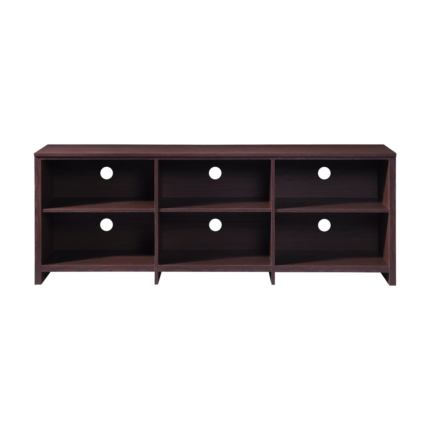 65 in. Modern TV Stand For TVs Up To 62" With 6 Open Shelves, Modern Entertainment Center With Storage, TV Console Table Media Cabinet For Living Room, Bedroom And Office