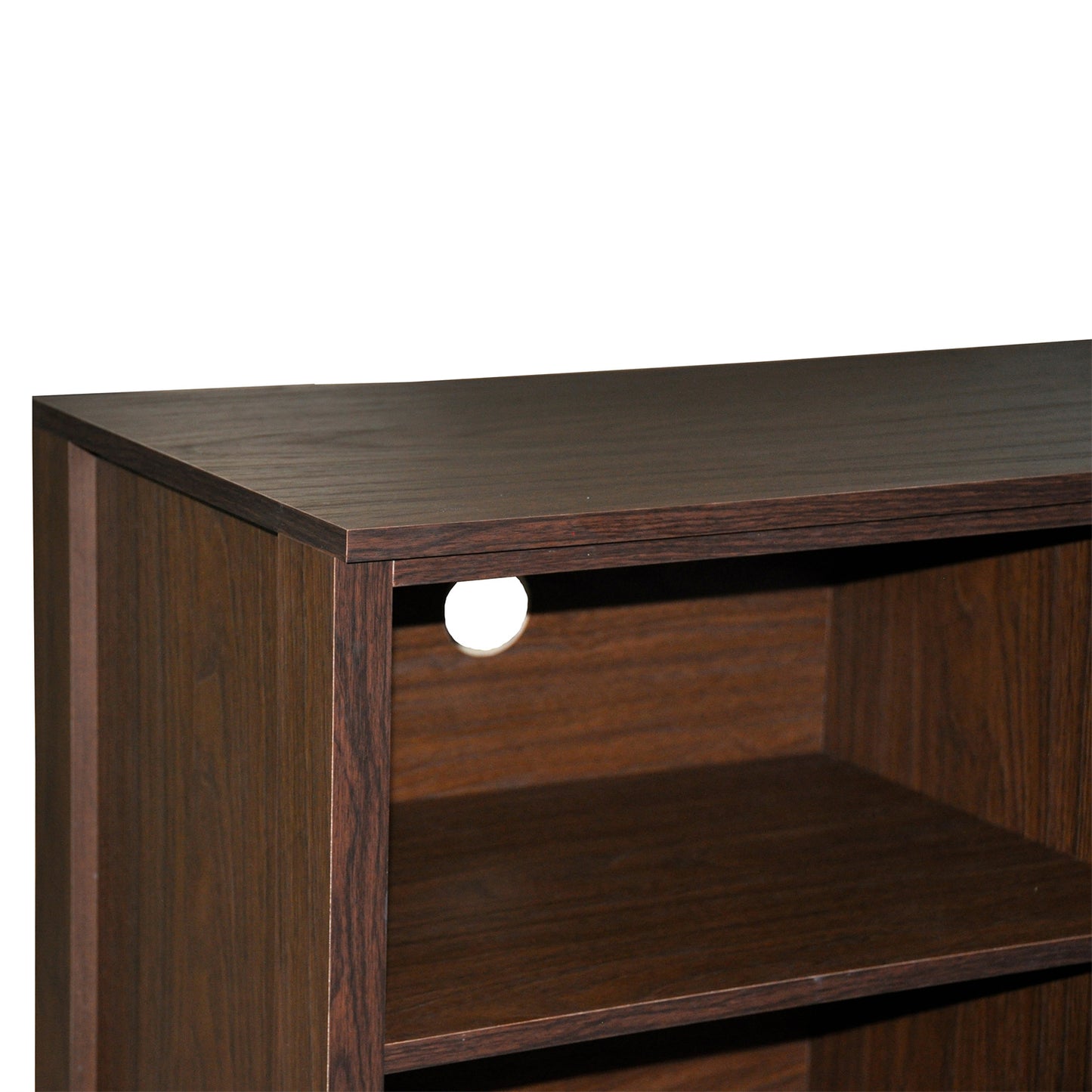65 in. Modern TV Stand For TVs Up To 62" With 6 Open Shelves, Modern Entertainment Center With Storage, TV Console Table Media Cabinet For Living Room, Bedroom And Office