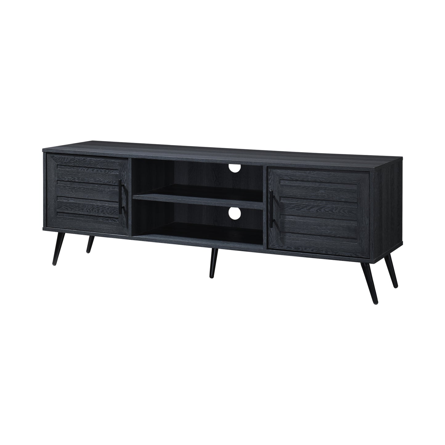 59 in. Wood TV Stand with 2 Storage Cabinets Fits TV's up to 65 in.