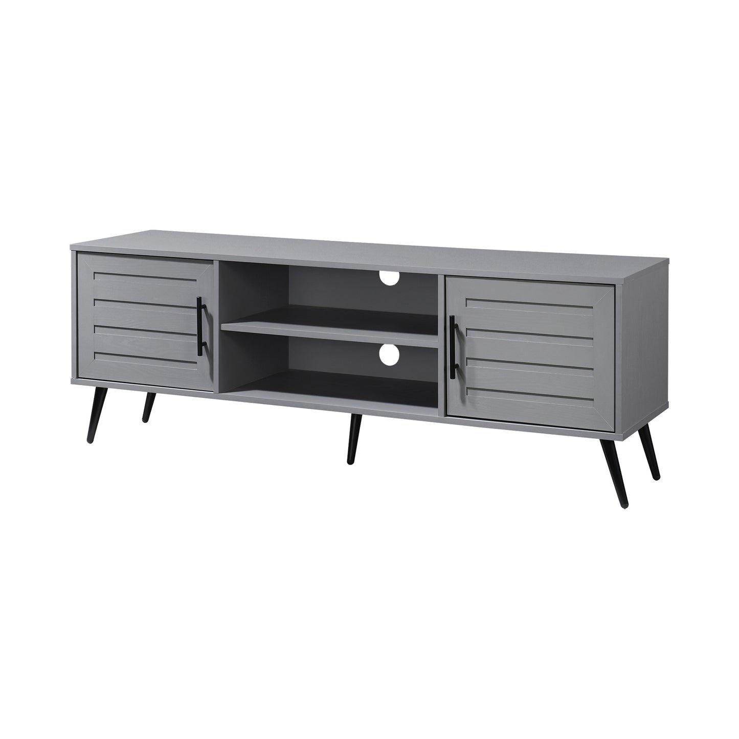 59 in. Wood TV Stand with 2 Storage Cabinets Fits TV's up to 65 in.