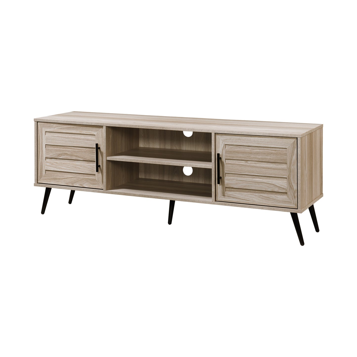 59 in. Wood TV Stand with 2 Storage Cabinets Fits TV's up to 65 in.