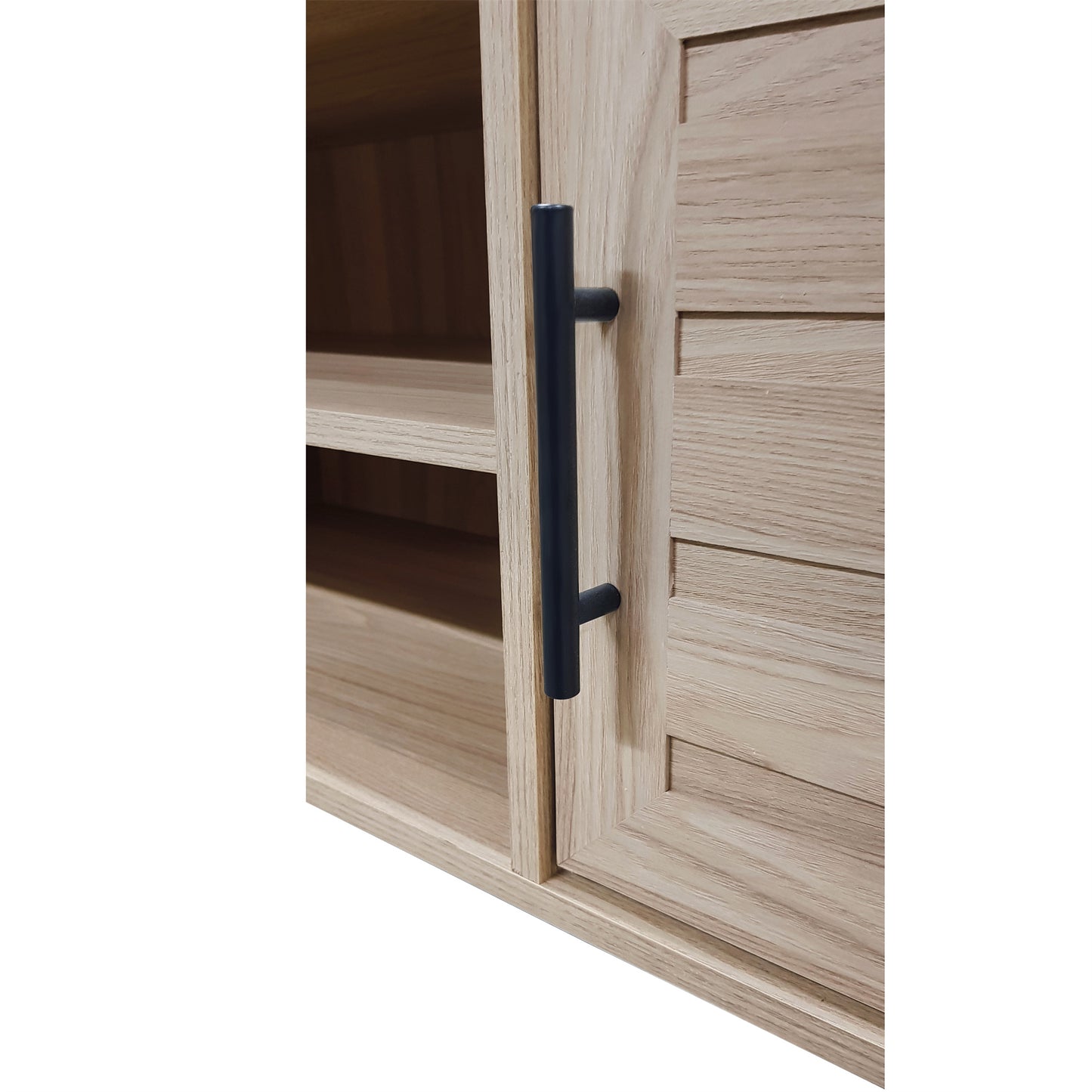 59 in. Wood TV Stand with 2 Storage Cabinets Fits TV's up to 65 in.