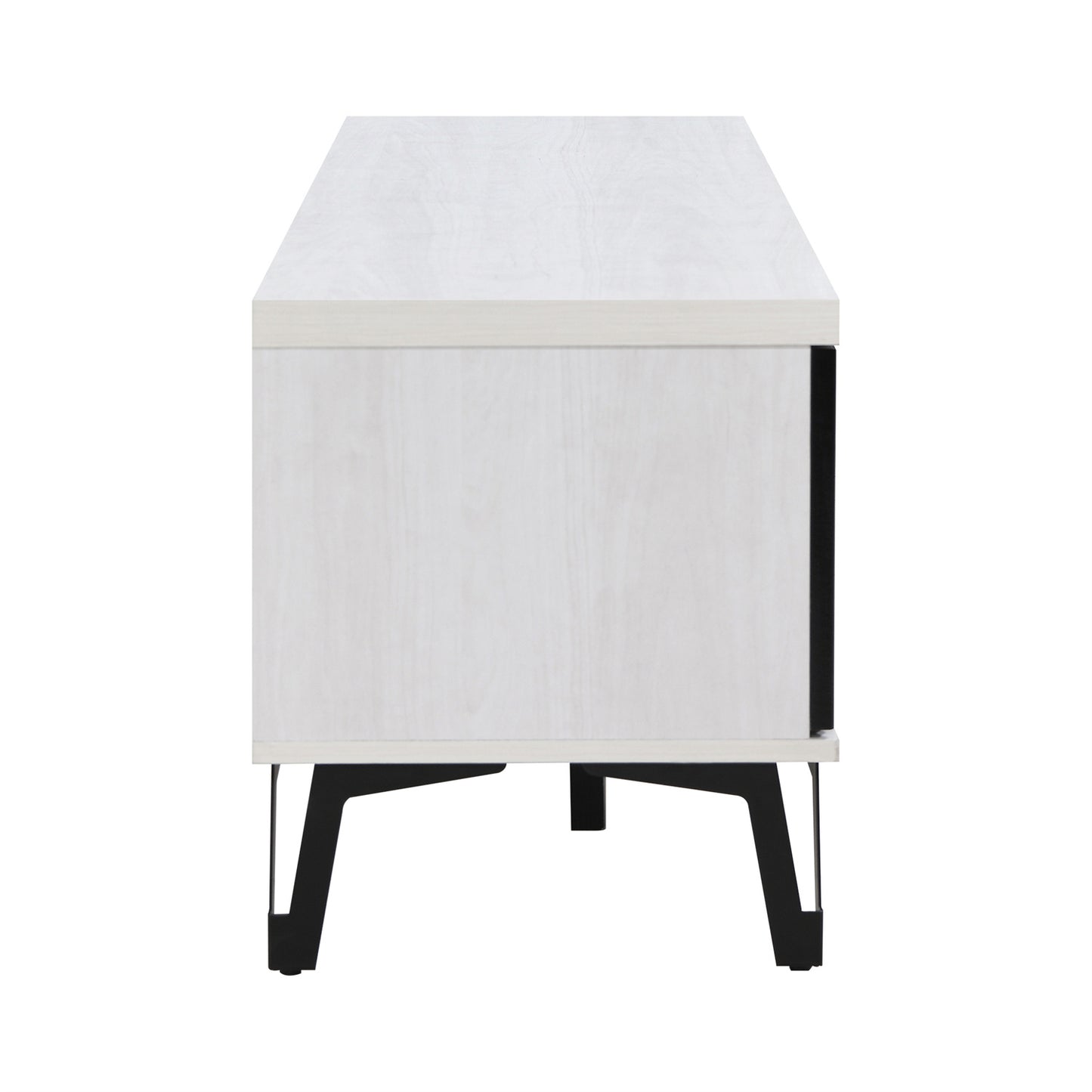 58.66 in. Ivory Wood TV Stand with 2 Storage Cabinets Fits TV's up to 65 in.