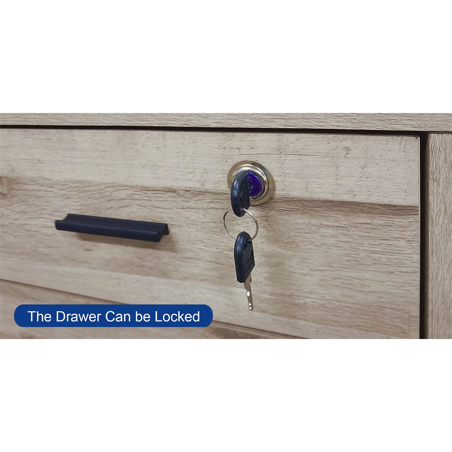 3-Drawer 39in. W Rolling Lateral Filing Cabinet with Locker and Open Storage Shelves for Home Office and Kids Room