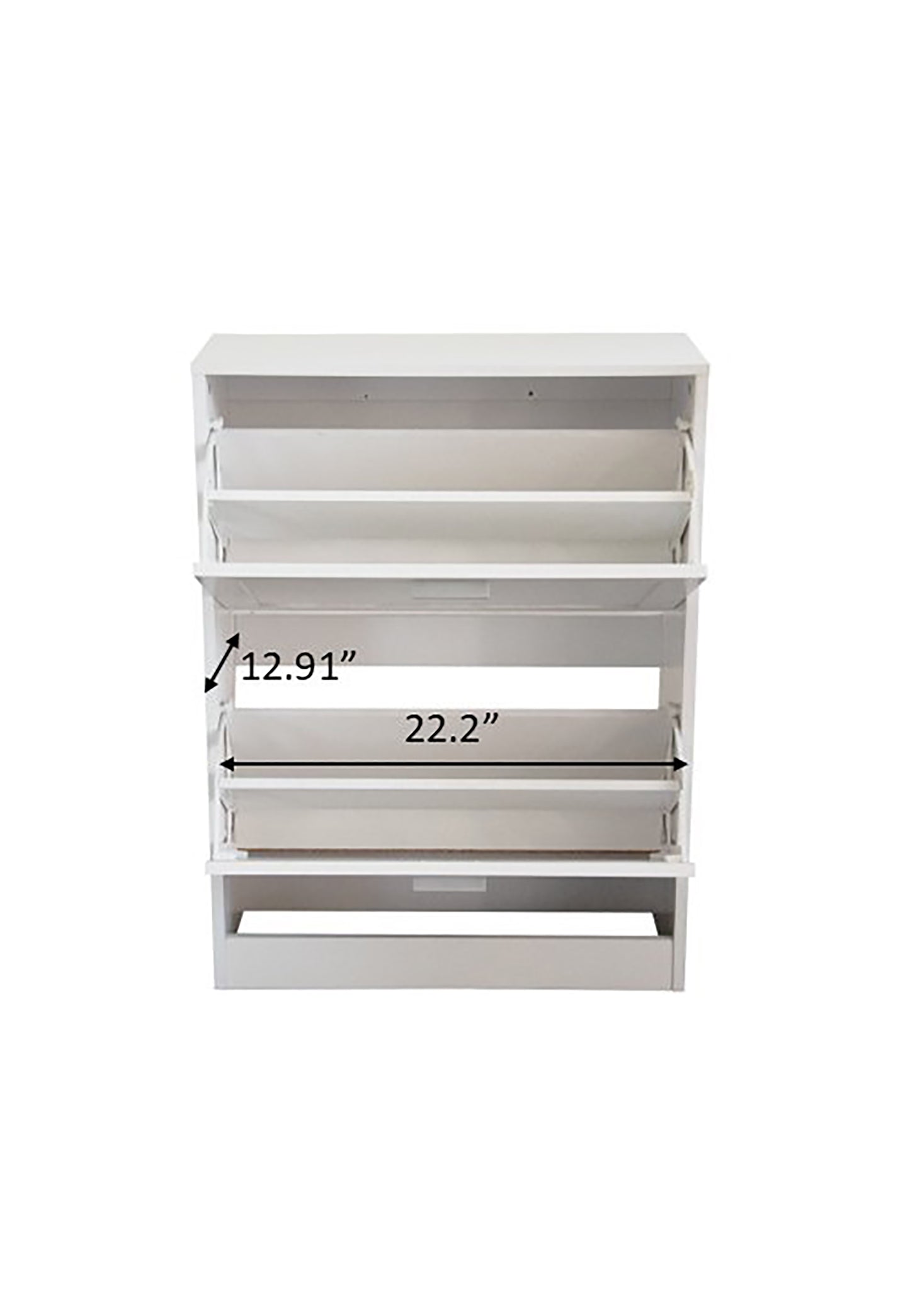 31 in. H x 24 in. W White Titanium Wood Shoe Storage Cabinet