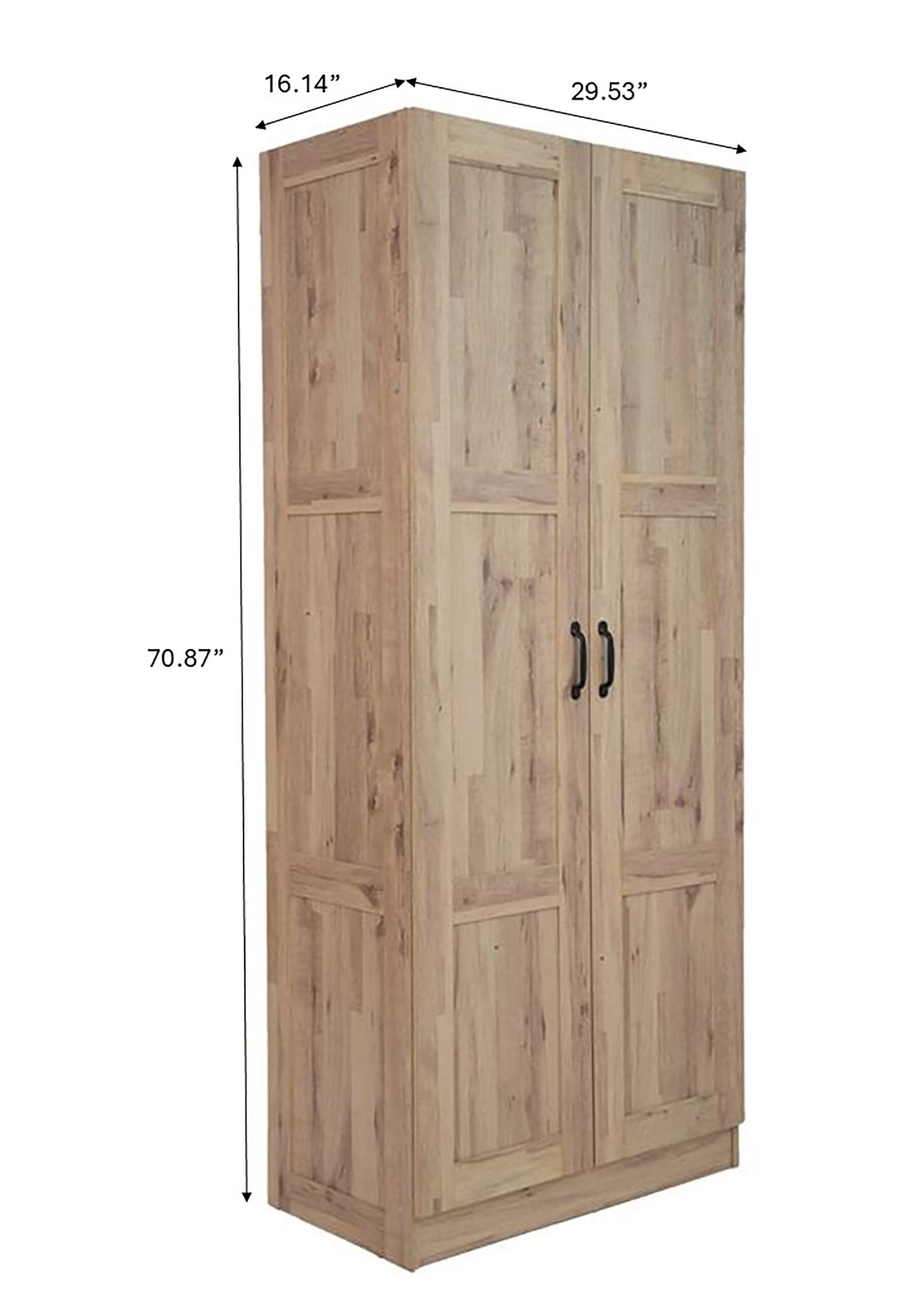 30 in. W x 71 in. H x 16 in. D 5-Shelf Wood Freestanding Cabinet