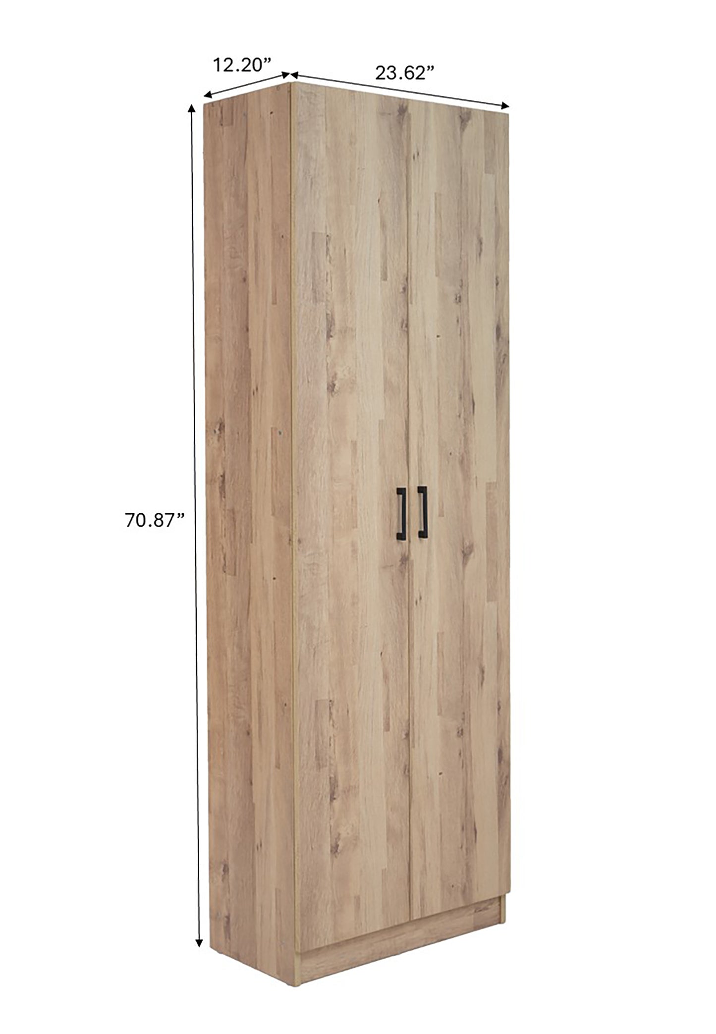 24 in. W x 71 in. H x 12 in. D 4-Shelf Wood Freestanding Cabinet