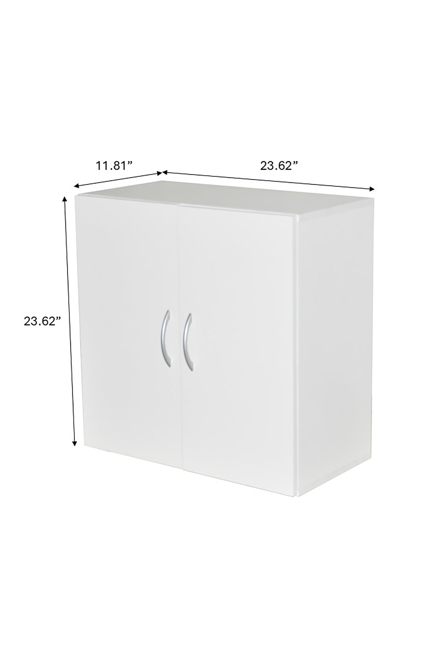 24 in. W x 12 in. D x 24 in. H Bathroom Storage Wall Cabinet in White Titanium