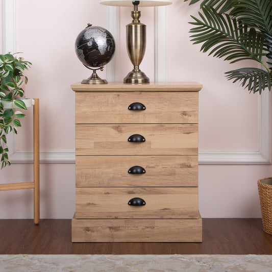 4-Drawer Wood Nightstand