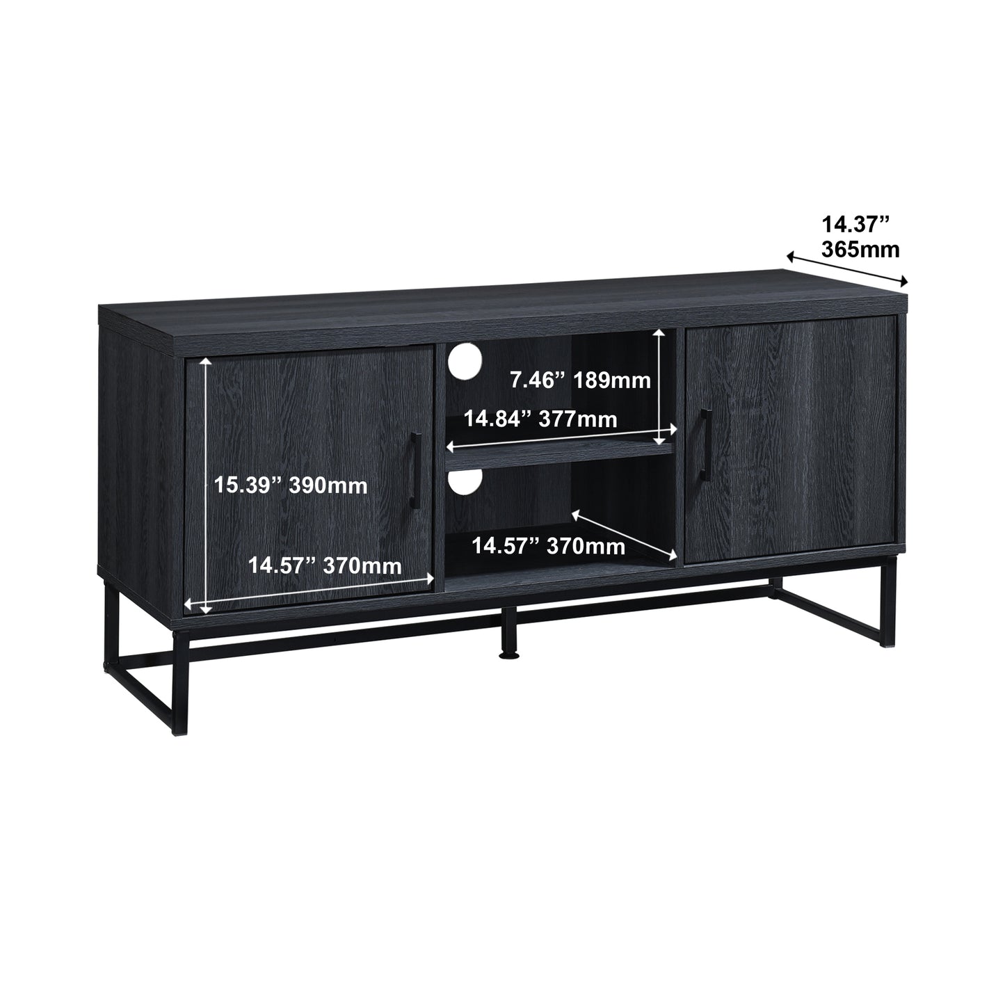 47 in. Wood TV Stand with 2 Storage Cabinets Fits TV's up to 50 in.