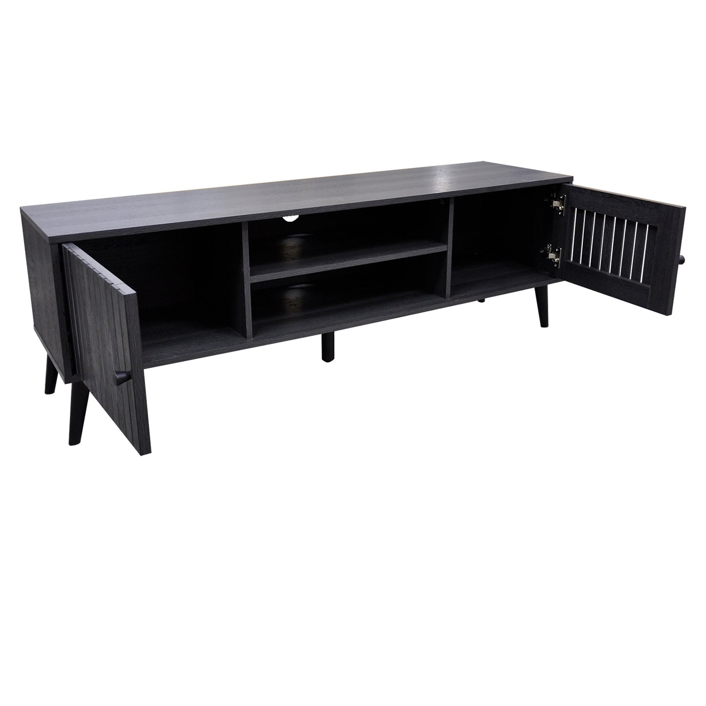 58.27 in. Wood TV Stand with 2 Storage Cabinets Fits TV's up to 65 in.