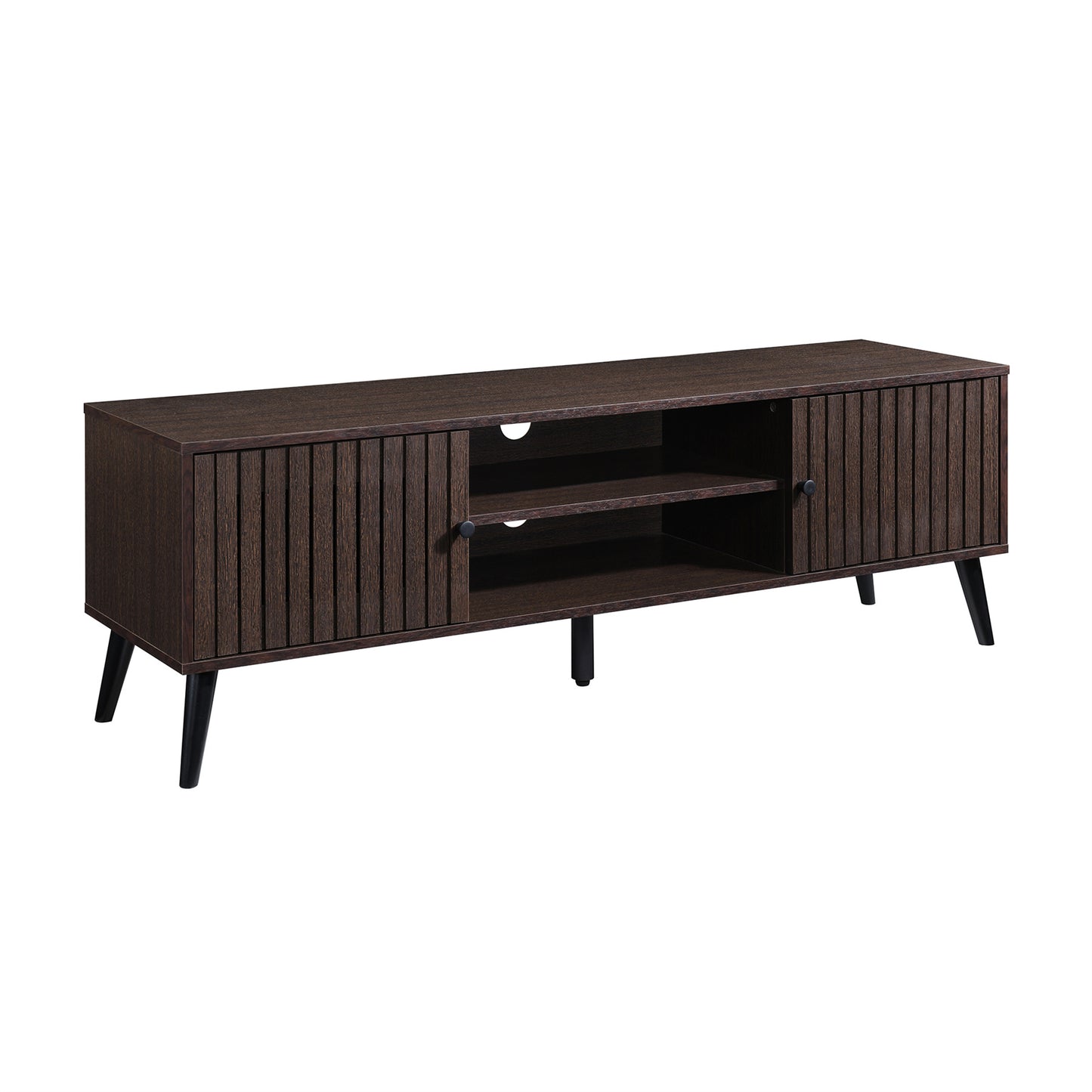 58.27 in. Wood TV Stand with 2 Storage Cabinets Fits TV's up to 65 in.