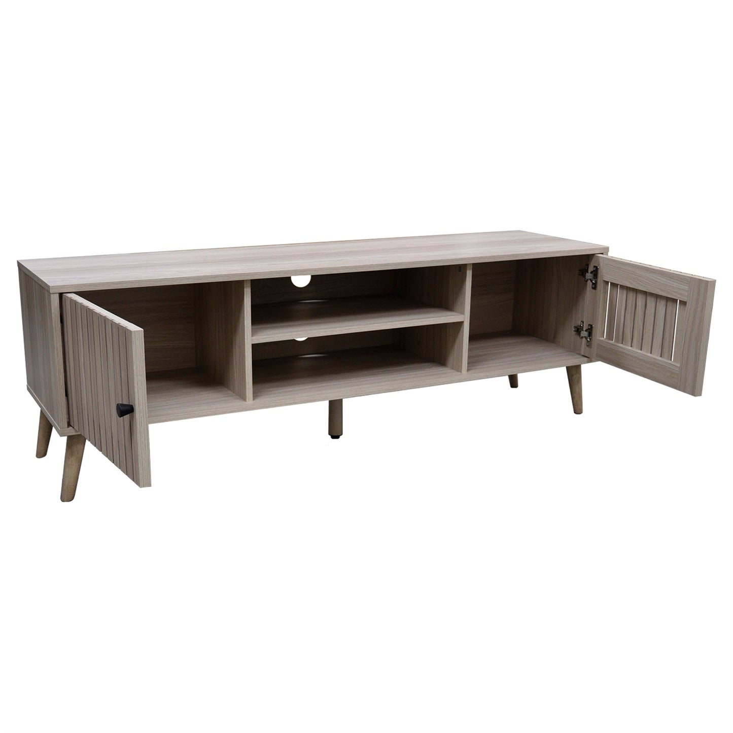 58.27 in. Wood TV Stand with 2 Storage Cabinets Fits TV's up to 65 in.