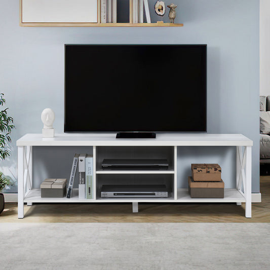 58.27 in. Wood TV Stand with 4 Storage Shelves Fits TV's up to 65 in.