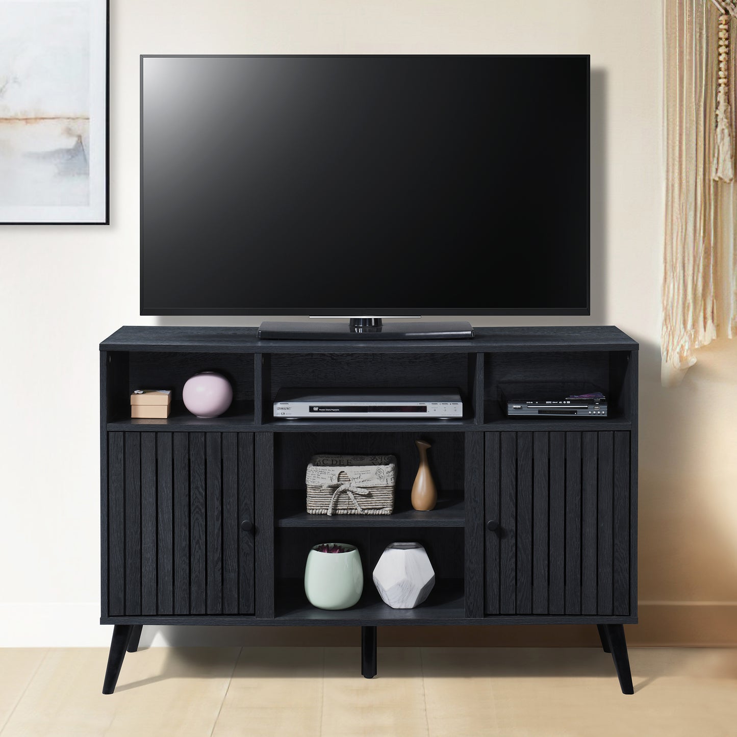 47.25 in. Wood TV Stand with 2 Storage Cabinets Fits TV's up to 55 in.