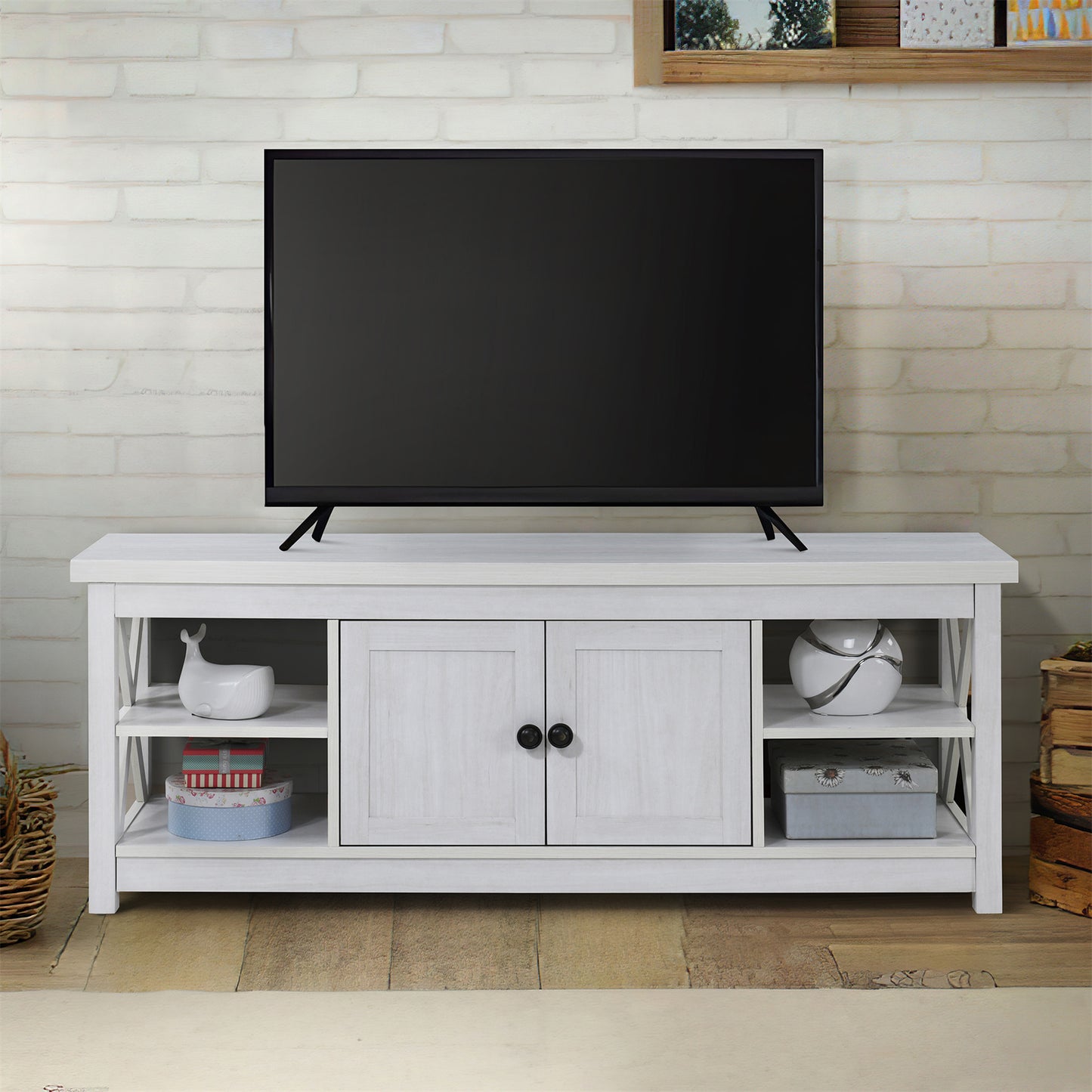 59.06 in. Wood TV Stand with 1 Storage Cabinets Fits TV's up to 65 in.