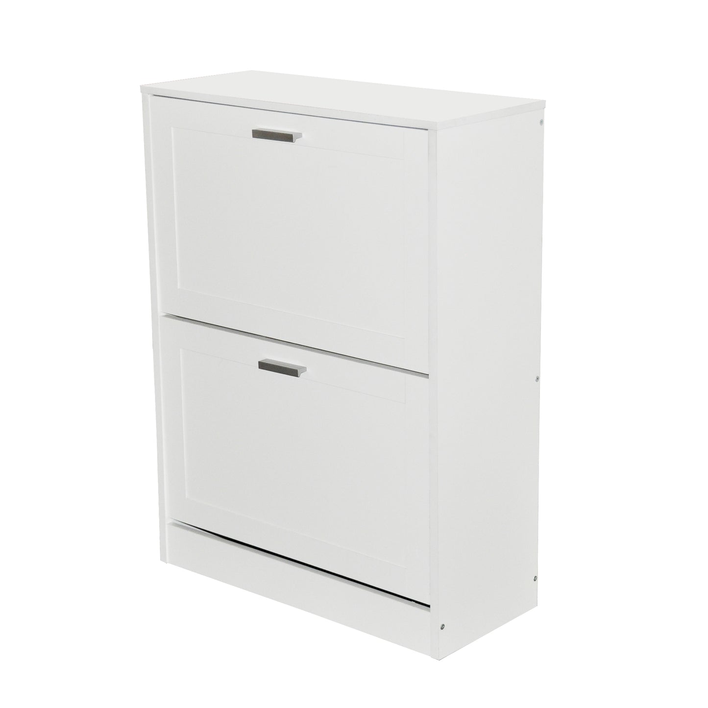 31 in. H x 24 in. W White Titanium Wood Shoe Storage Cabinet